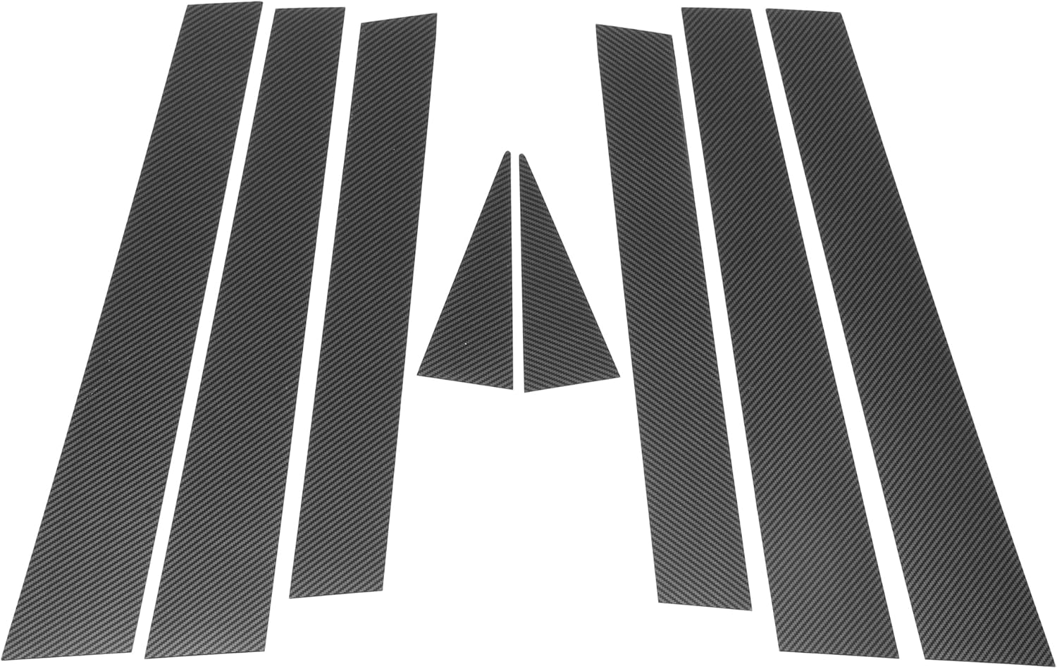 8 Pcs Front Rear Left Right Car Door Pillar Window Trim for Subaru Forester 2014-2018 Anti Scratch Sticker Pillar Posts Cover Black Carbon Fiber