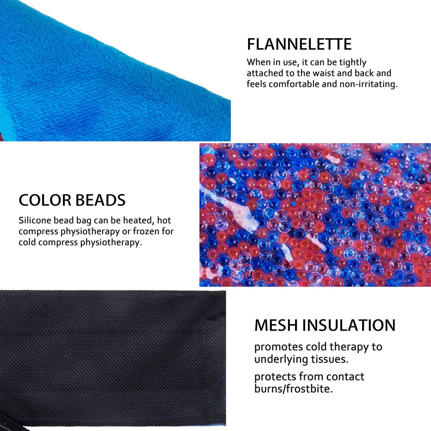 Blue Neck Ice Packs for Injuries - Cold Compress Shoulder Therapy Wrap Shoulder Ice Pack - Hot & Cold Therapy Pack Gel Ice Packs for Swelling