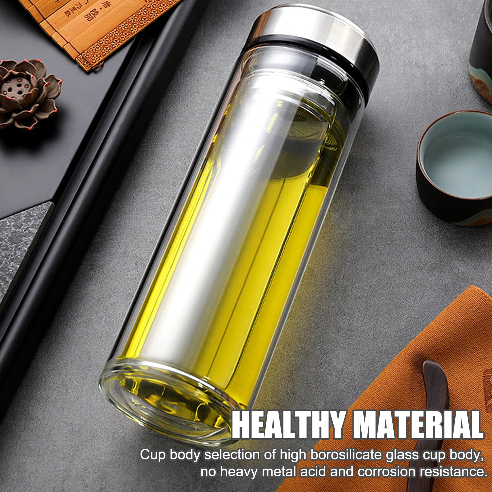 Thermosfles Glas Dubbelwandig 375 ml Life Without Plastic