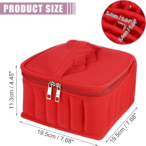 Miniatura 4 de VOCOSTE Bolsa de esmalte de uñas, estuche de transporte para esmalte de uñas con capacidad para 36 botellas, organizador de juego de arte de uñas,