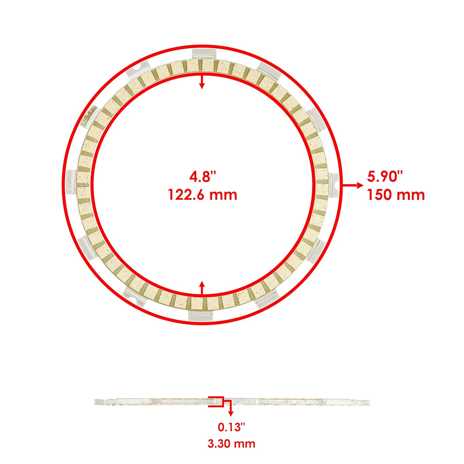 Caltric Clutch Friction Steel Plates Gasket Kit Compatible with Suzuki DR-Z400 DRZ400 E S SM 2000-2019