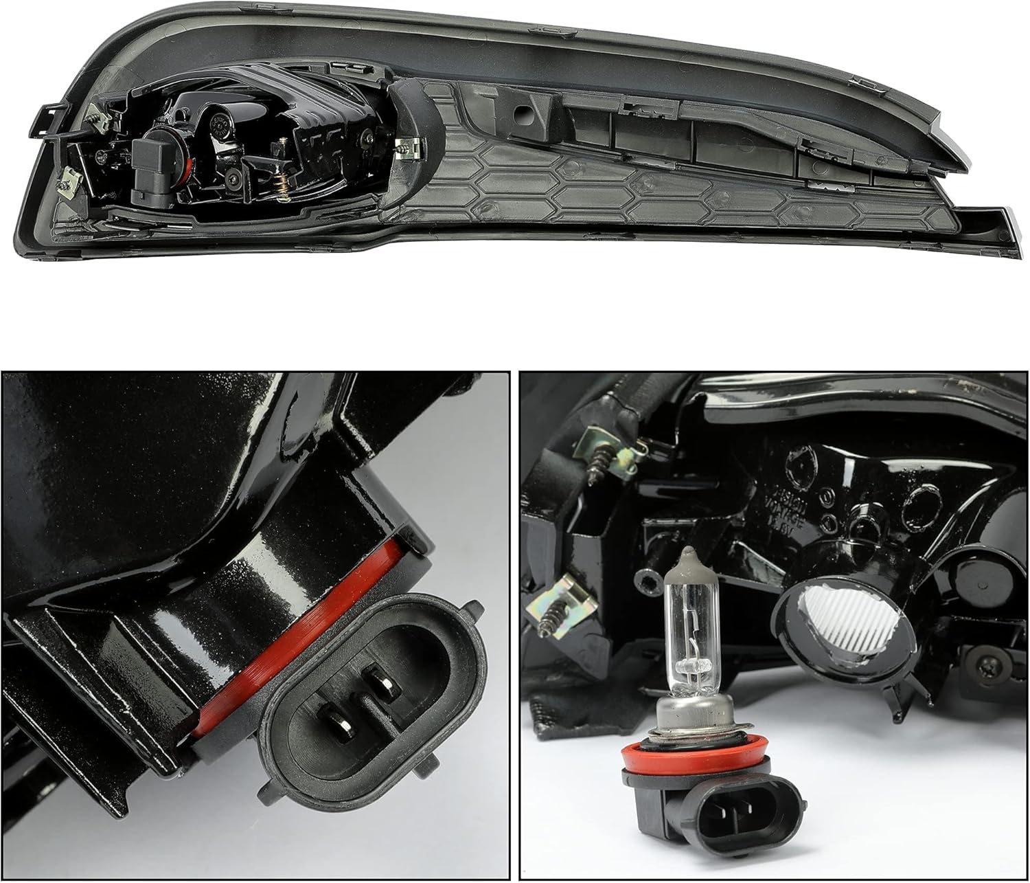 HECASA Halogen Fog Lights Compatible with 2013-2015 Honda Civic 4-Door Sedan Bumper Fog Lamp w/Switch Replacement for HO2592135 HO2593135 HO1038114 HO1039114- Yellow