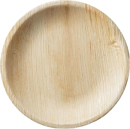 Miniatura 2 de Elegant Palm Leaf Collection - Juego de platos llanos naturales, 7 pulgadas (paquete de 10), reutilizables y fáciles de limpiar, perfectos para