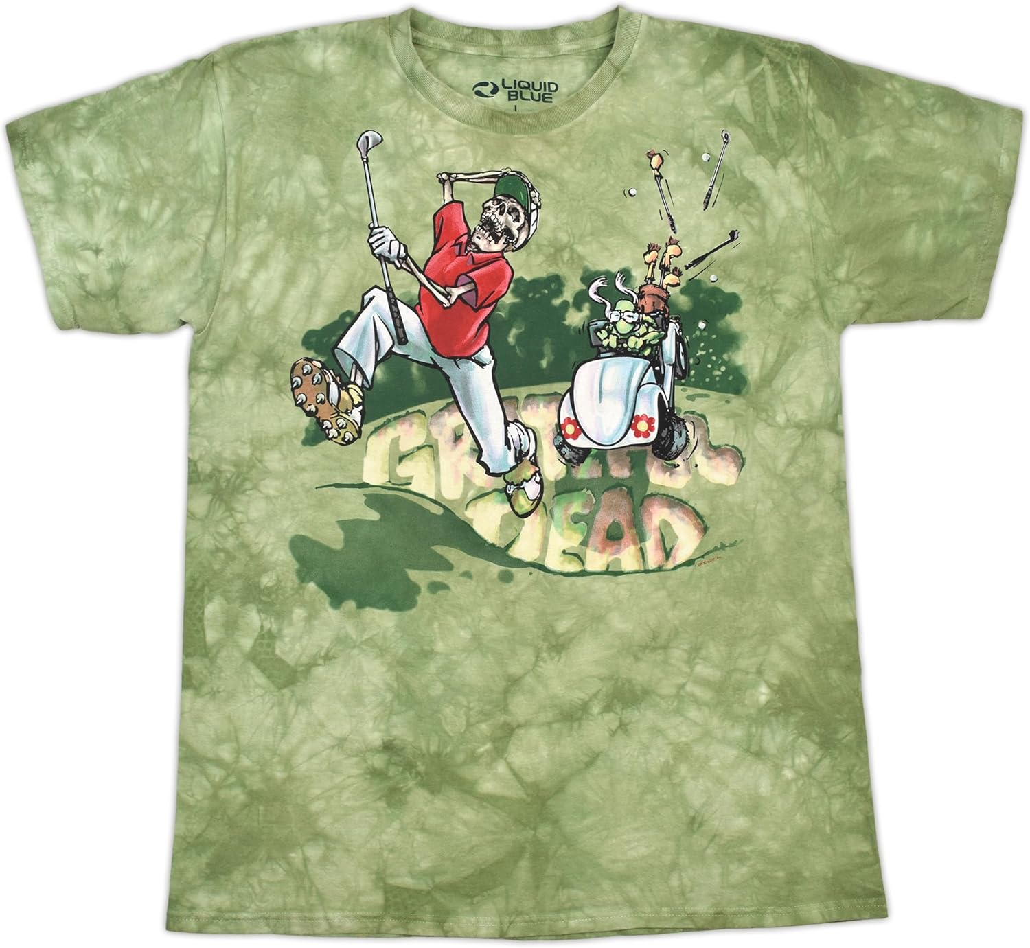 Liquid Blue Dead Golf Vintage Band Tee – Grateful Dead T-Shirt, Organic Cotton, Concert Shirt for Men