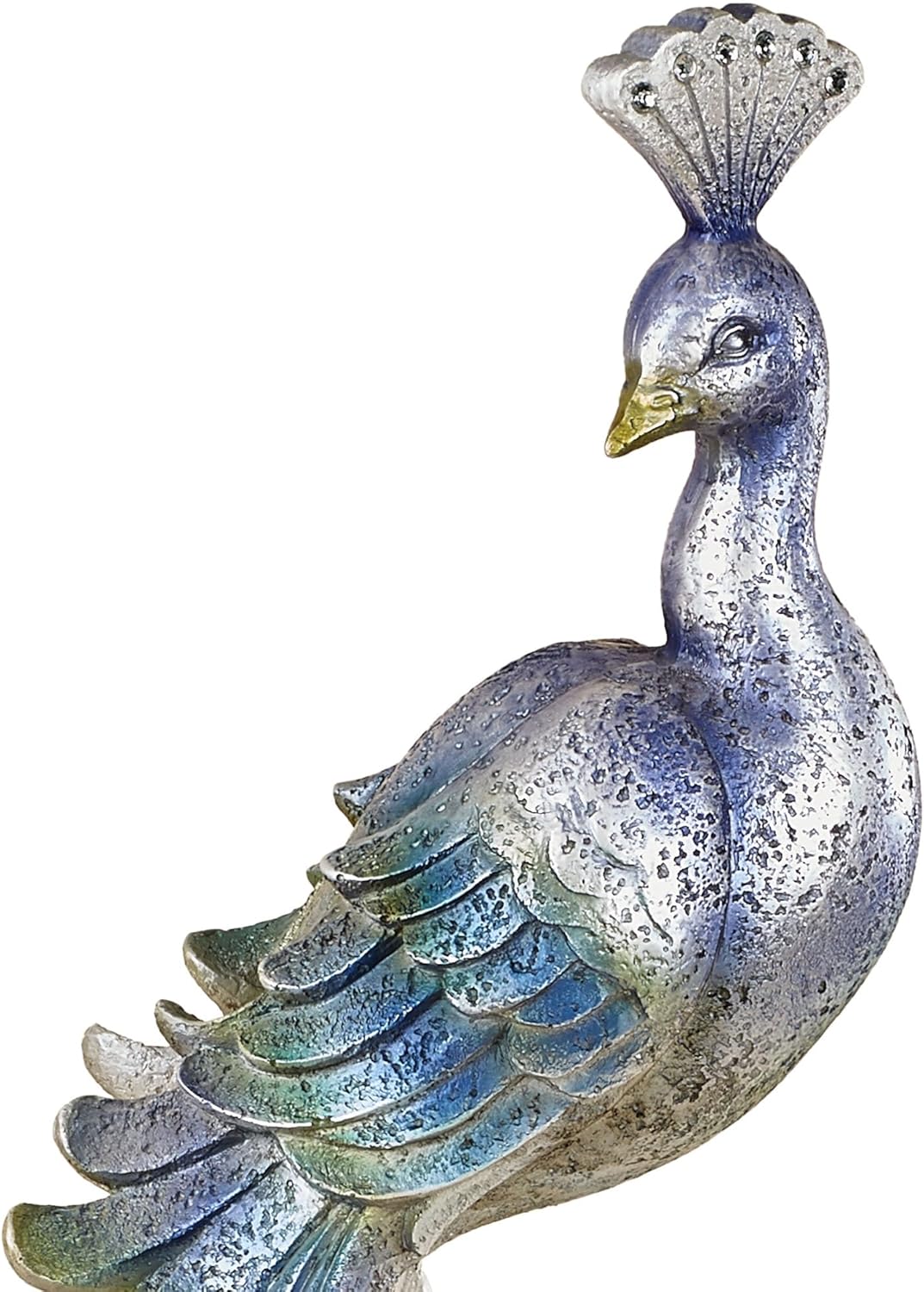 Graceful Peacock Accent Vase Ivory