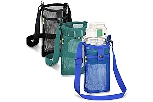 3Pc Water Bottle Holder with Adjustable Strap for Walking & Travelling