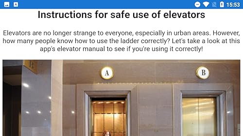 Instructions For Safe Use Of Elevators