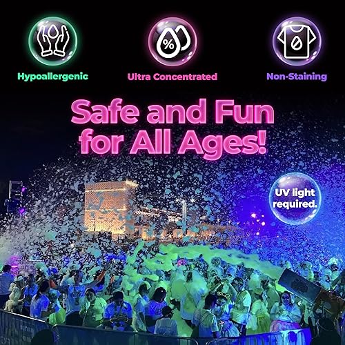 Miniatura 2 de Espuma ULTRAVIOLETA, máquina de espuma para fiestas, 12 galón de la solución concentrada de la espuma del GEL hace 200 galones de la producción de