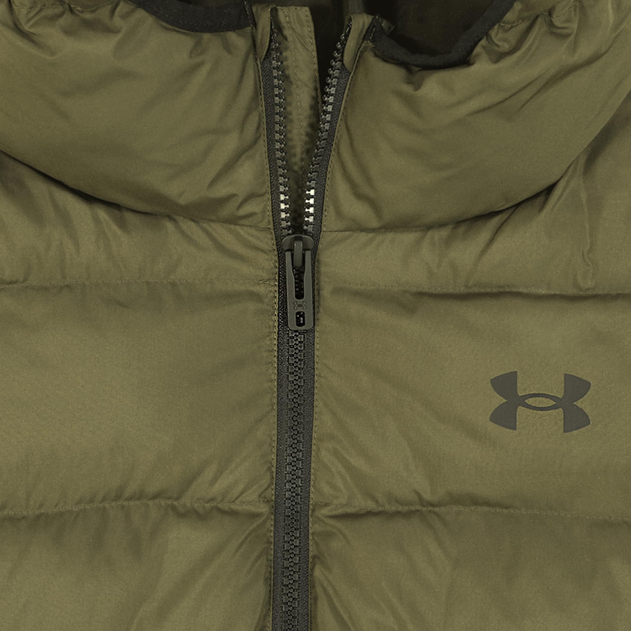 Under Armour Boys' Pronto Hooded Puffer Jacket, Lightweight & Water Repellent, Expedition Green, YM thumbnail 3