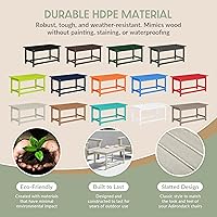 Vista 8 de WestinTrends Malibu Mesa de Café para Exteriores, 35" x 17.5" Mesa de Café de Patio Adirondack de Madera Sintética para Todo Clima para Jardín Arena