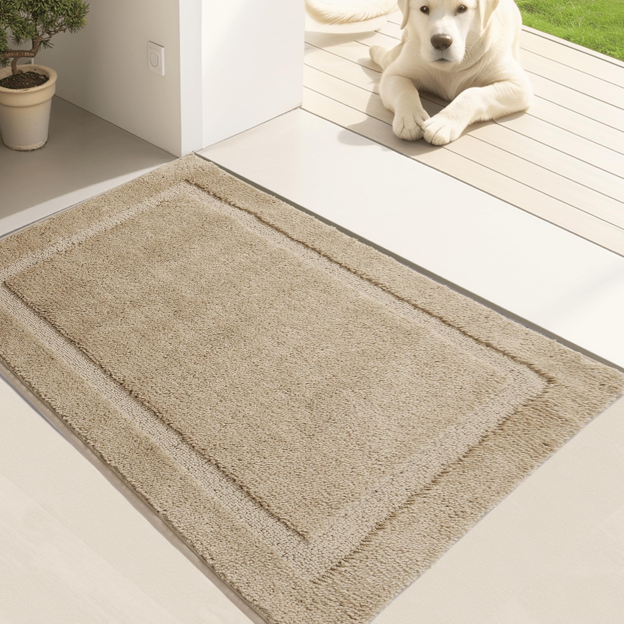 Oiilores Door Mat 20x32 Beige