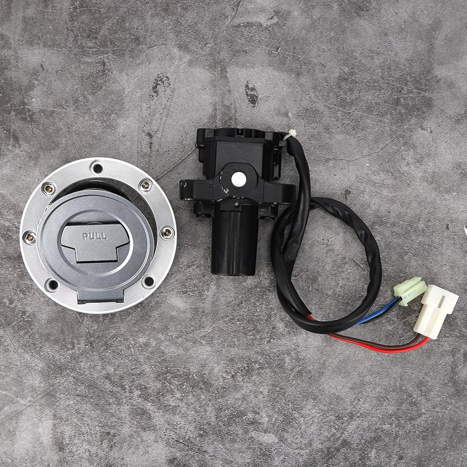 Ensemble de clés de verrouillage de siège de bouchon de gaz de carburant de commutateur d'allumage adapté pour YZF R6/YZF R1/FZ6/FZ09/FZ6R serrure fz6 Commutateur d'allu