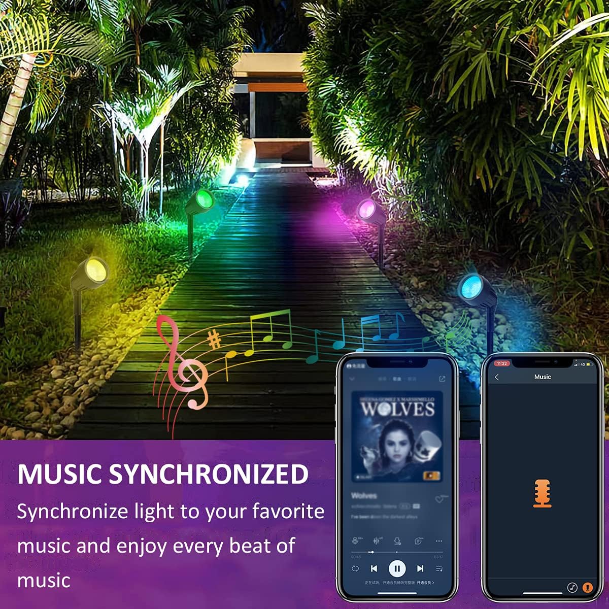 Flаѕh Sаlе Buу 1 gеt 1 Landscape Spotlights 48W,Bluetooth Timer Control Landscape Lighting Color Changing Garden Lights with Power Adapter for Pathway,Yard,Lawn,Patio,Tree Lighting Decor Bеѕt Quаlіtу 🔥 Landscape Spotlights 48W,Bluetooth Timer Control Landscape Lighting Color Changing Garden Lights with Power Adapter for Pathway,Yard,Lawn,Patio,Tree Lighting Decor