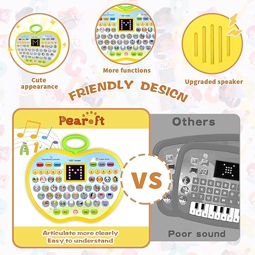 Miniatura 5 de Tableta de aprendizaje para niños de 2 a 3 años, juguete de tableta de aprendizaje preescolar para niñas de 1 año de edad, juguete de desarrollo