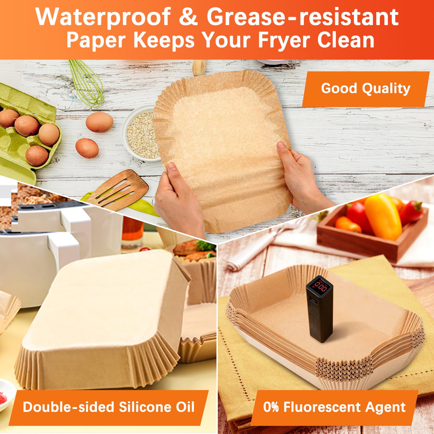 Set Accessori Per Friggitrice Ad Aria In Silicone – 8 Pezzi Per Tefal Easy Fry, Lakeland, Tower, Salter (5,2L/3,1L) - 5