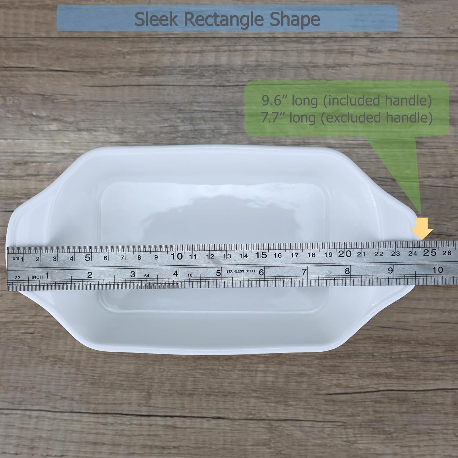 EIKS Ceramic Baking Dish with Handles, Serving Plate