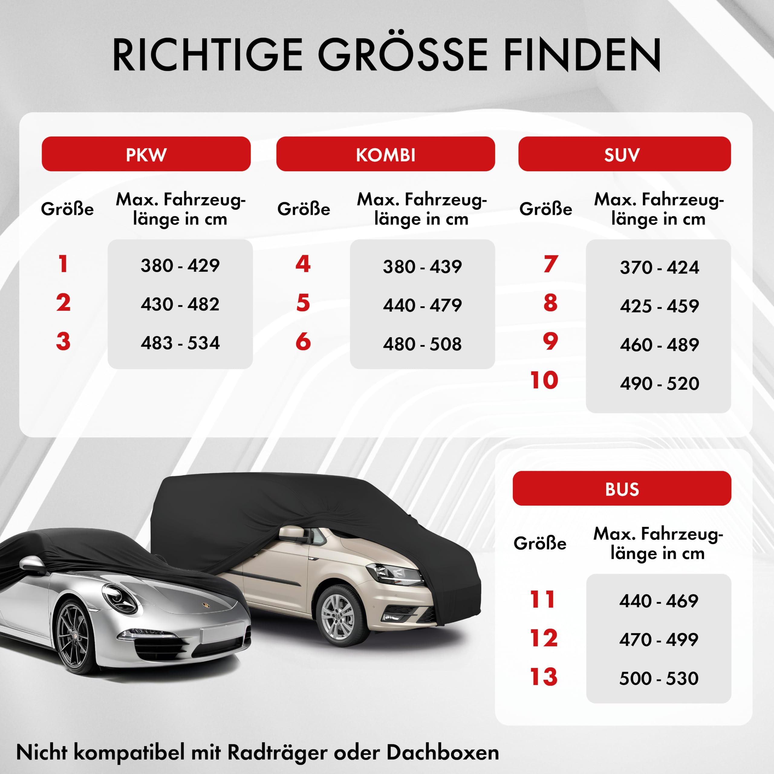 WALSER Premium Abdeckung Auto Indoor Stretch Plus Qualitätssieger Sehr Gut* Autoabdeckung Winter Autogarage Abdeckung Autoplane Winter Autogarage Abdeckung Winter Auto Abdeckplane Größe 3 anthrazit