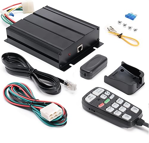 Miniatura 7 de BooYu Sistema PA de sirena de altavoz delgado de emergencia de policía para vehículos, camión, bombero, ambulancia, remolque, UTV, ATV, furgoneta,