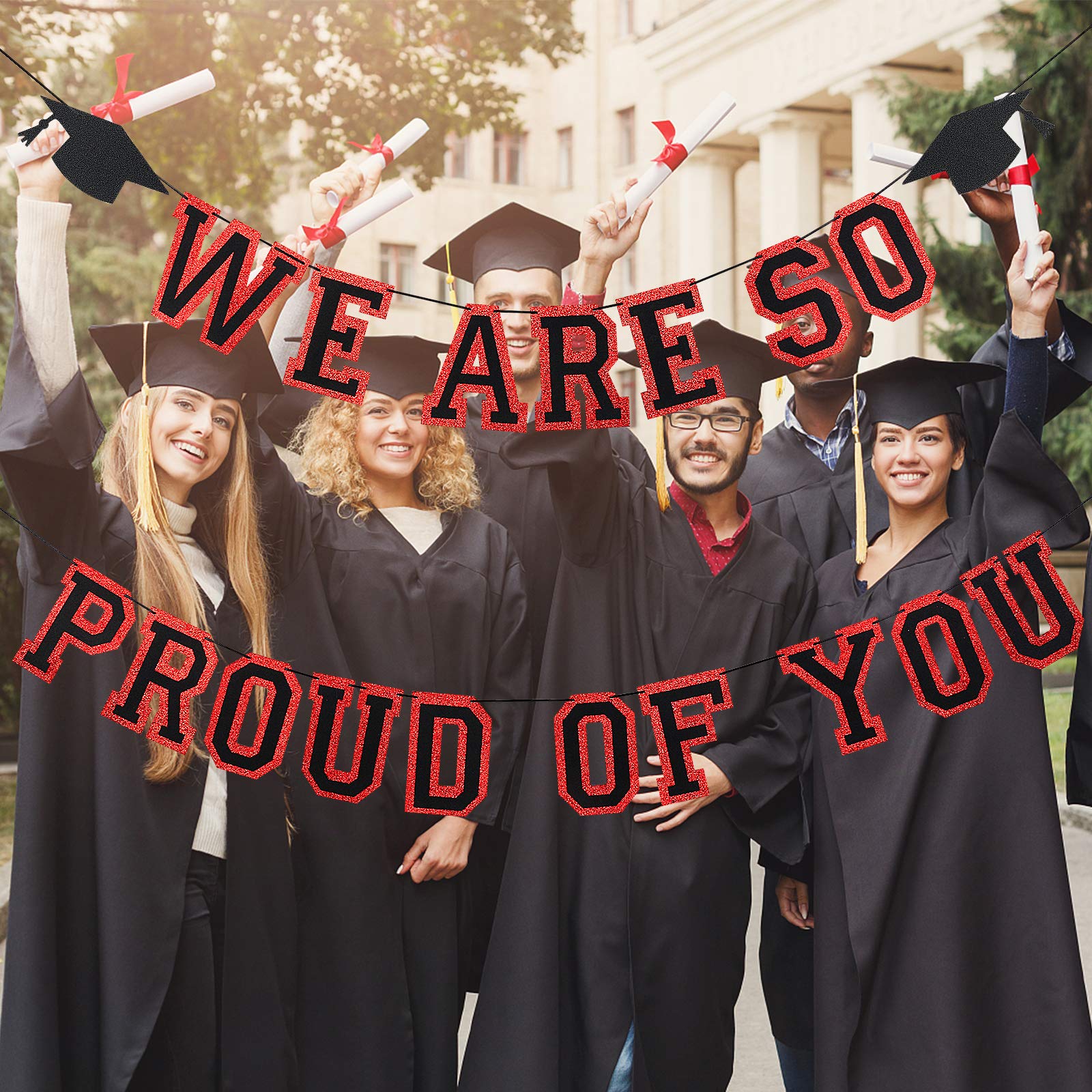 BEISHIDA Glitter 'Congrats Class Of 2024' Banner - No DIY, Ready-to-Hang Graduation Party Decor - View #10