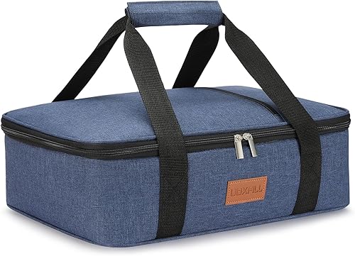 Miniatura 10 de Portacacerolas Eléctrico Redondo Calentador de Comida - Bolsa de Almuerzo Grande con Calentamiento para Coche y Camión, 12V/24V/110V, Termo para