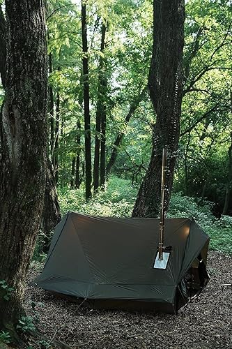 Miniatura 8 de Tienda de campaña caliente con gato de estufa, refugio impermeable y resistente al viento para 4 estaciones, para 1 a 4 personas, ligera para