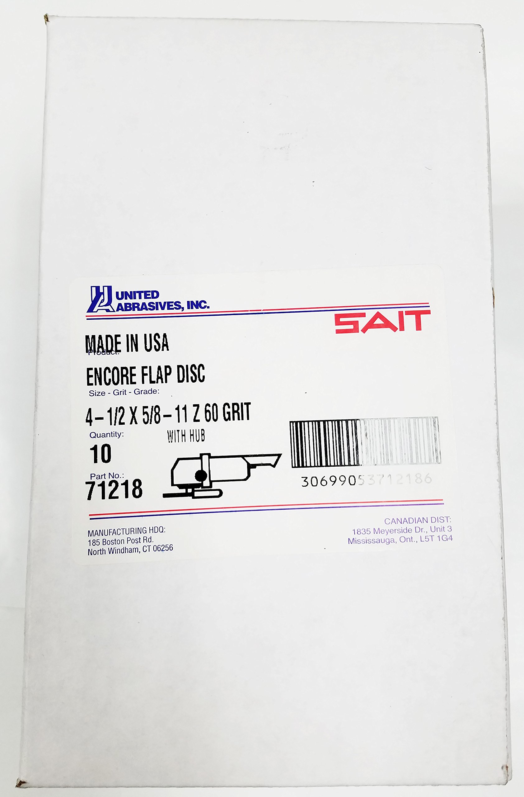sac 様 Amazon.com: United Abrasives SAIT 71218 4-1/2x5/8-11 Encore