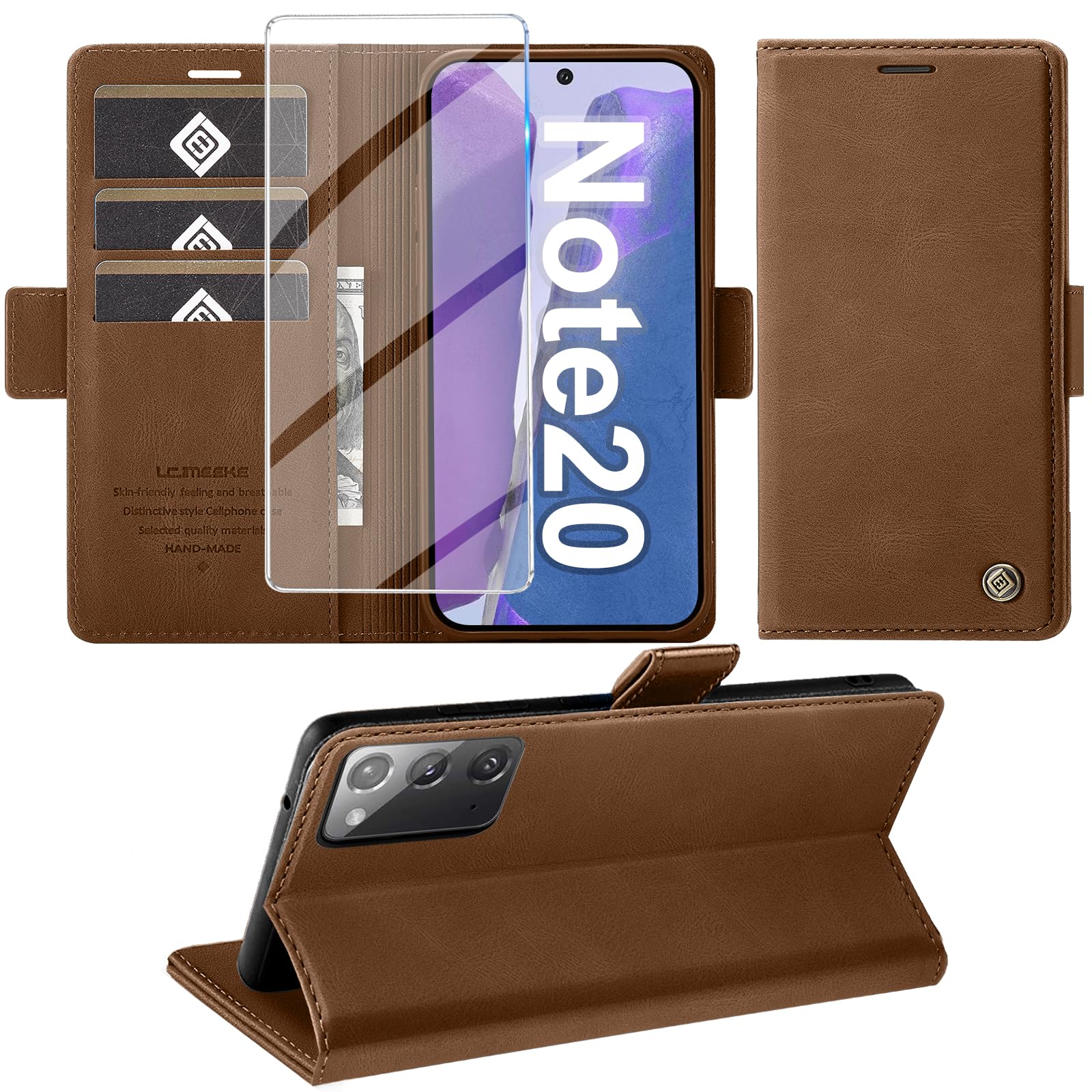Étui Note 20 cuir Giyer porte-carte blocage RFID support vidéo - 8