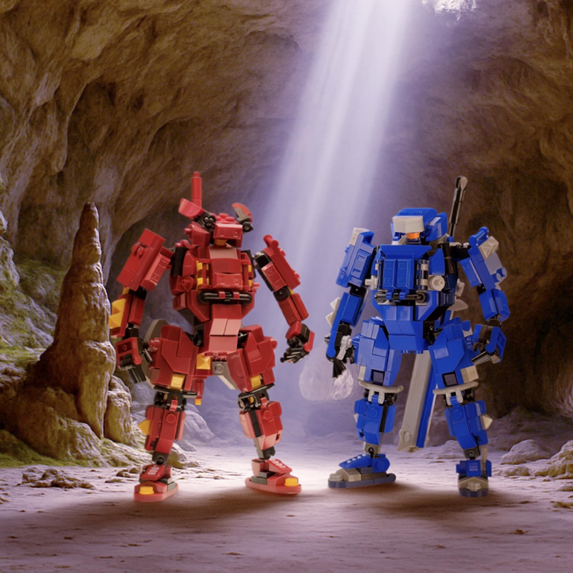MyBuild Keiji 5027 Unité Mecha à Armure Bleue avec Épée Longue Robot Articulé Jouet Construction 14+