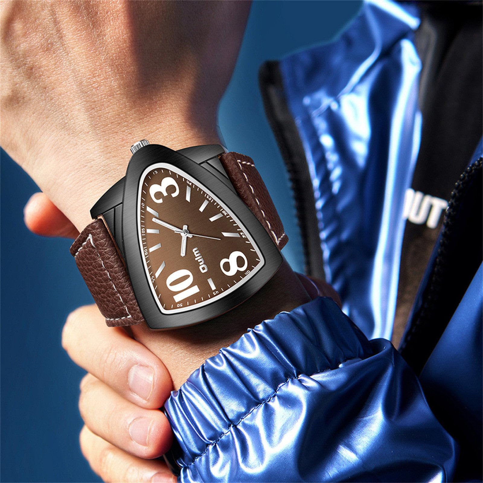JewelryWe Orologio Da Polso Per Uomini d’Affari: Con Un Caso Triangolare Alla Moda, è il Regalo Perfetto Per Tuo Marito o Tuo Padre