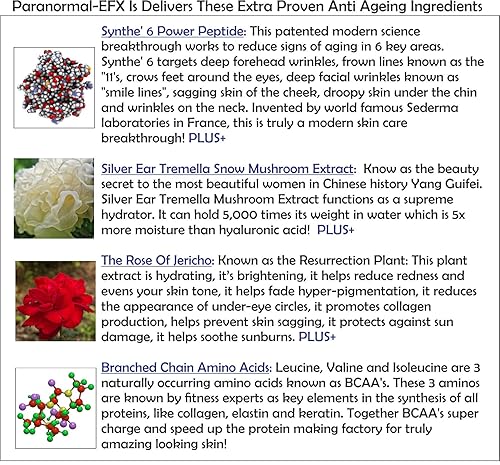 Miniatura 2 de AminoGenesis ParanormalEFX Advanced Anti-Aging Rejuvenating Super Serum 2 oz (daño solar, colágeno, refuerzo de elastina con vitaminas A, E, D,