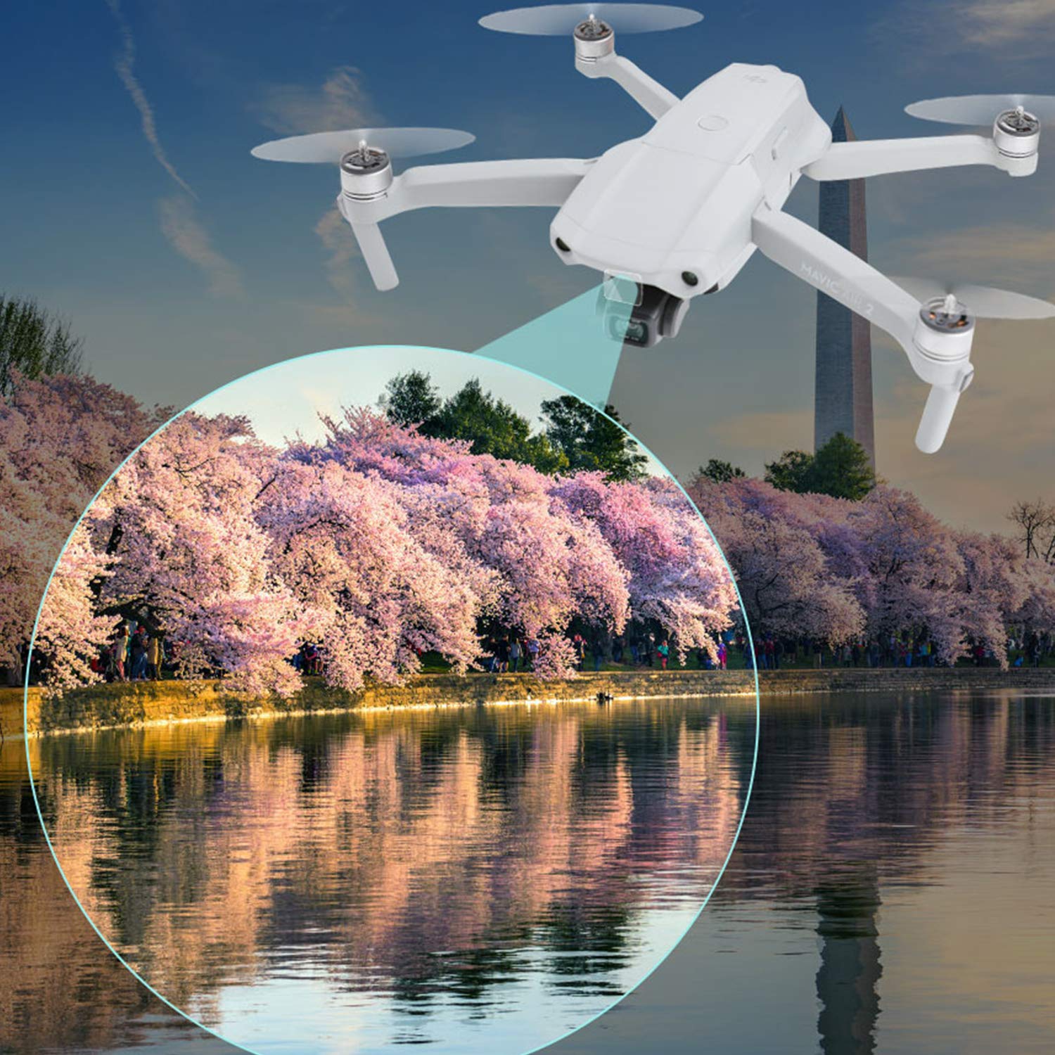 Pellicola Protettiva In Vetro Temperato Per Lente Fotocamera DJI Mavic Air 2 - Set Da 3, 9H, 2.5D, Alta Trasparenza - 4