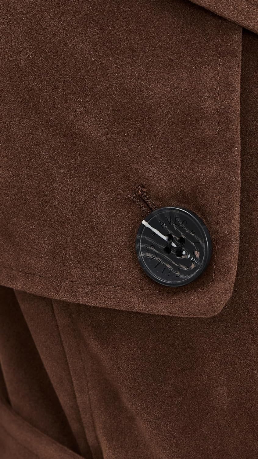 Avec Les Filles Women's Faux Suede Maxi Trench Coat - Image 6