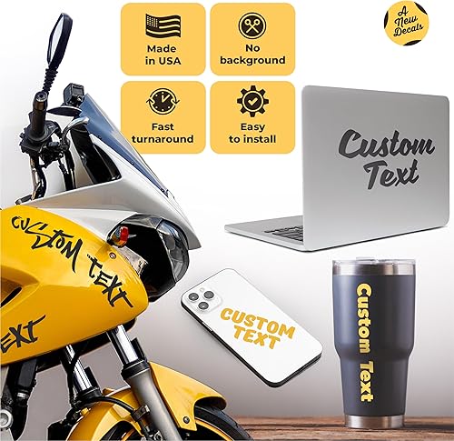 Miniatura 2 de Diseño personalizado con tu propio nombre – Adhesivo de vinilo personalizado para ventana de coche – Barco – Letras JDM para parabrisas automotriz