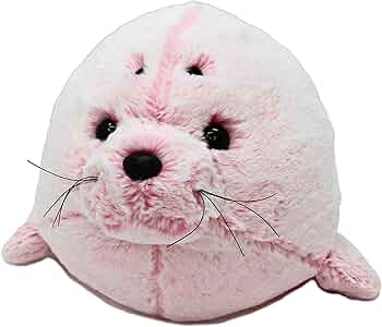 まめごま　アザラシ型ぬいぐるみ 大きめ ピンク まめごま アザラシ型ぬいぐるみ 大きめ ピンク