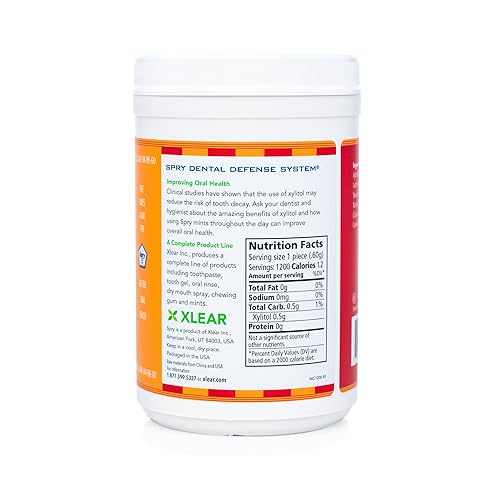 Miniatura 8 de Spry Xylitol - Caramelos de menta de canela sin azúcar, mentas que promueven la salud bucal, mentas de boca seca que aumentan la producción de