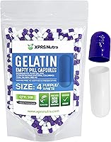 Vista 19 de XPRS Nutra Size 4 Empty Capsules - 100 Count Small Empty Gelatin Capsules - Pills DIY Capsule Filling - Fillable Pure Bovine Pill Gel Caps for Blanco