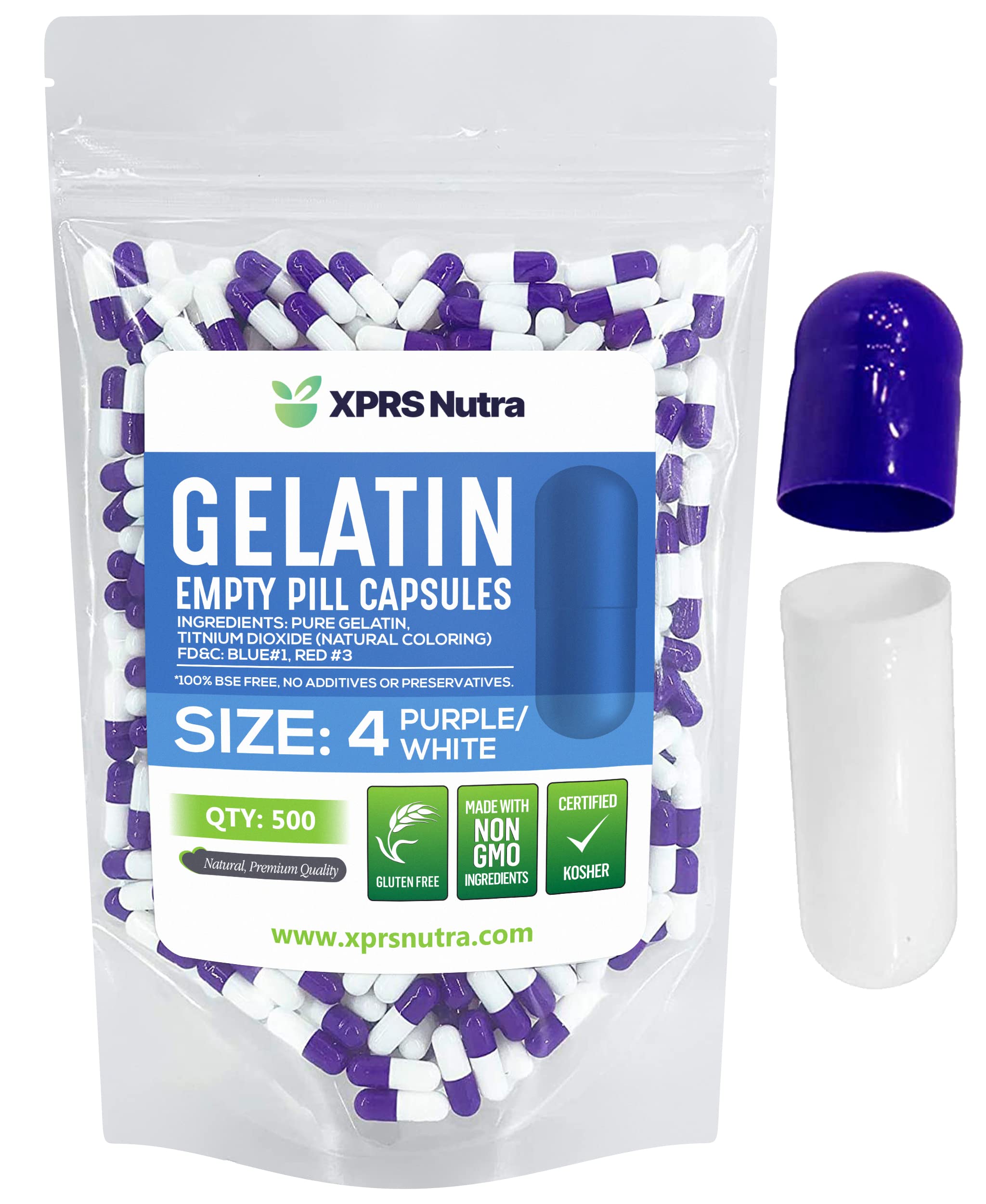 XPRS Nutra Size 4 Empty Capsules - 1000 Count Small Clear Empty Gelatin Capsules - Pills DIY Capsule Filling - Fillable Pure Bovine Pill Gel Caps for Do-It-Yourself Supplements — Amazon image 13