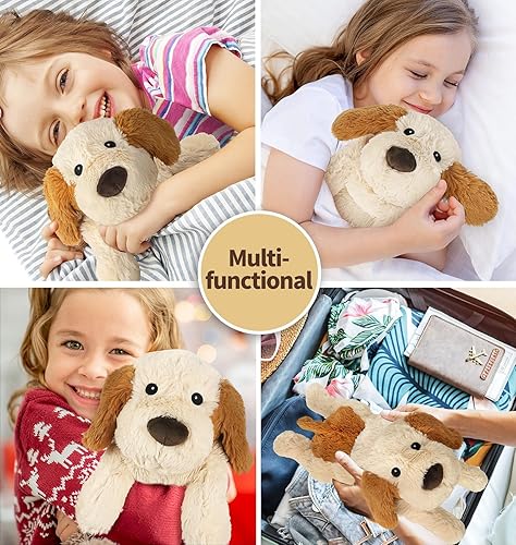 Miniatura 7 de Animales de peluche para cachorros, para microondas, adorable peluche esponjoso para mayor calidez, juguetes de peluche para cachorros, con aroma a
