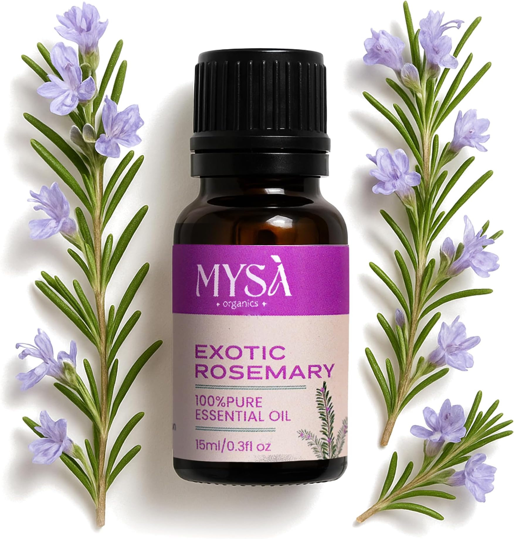 Real & Pure Certified Rosemary Essential Oil - Long Lasting Fragrance | Therapeutic Grade | 100% Natural & Undiluted | Good For Hair Regrowth, Clear Skin, | Boosts Focus & Relieves Stress | Steam distillation method | Aromatherapy & Diffuser Use | (15ml)