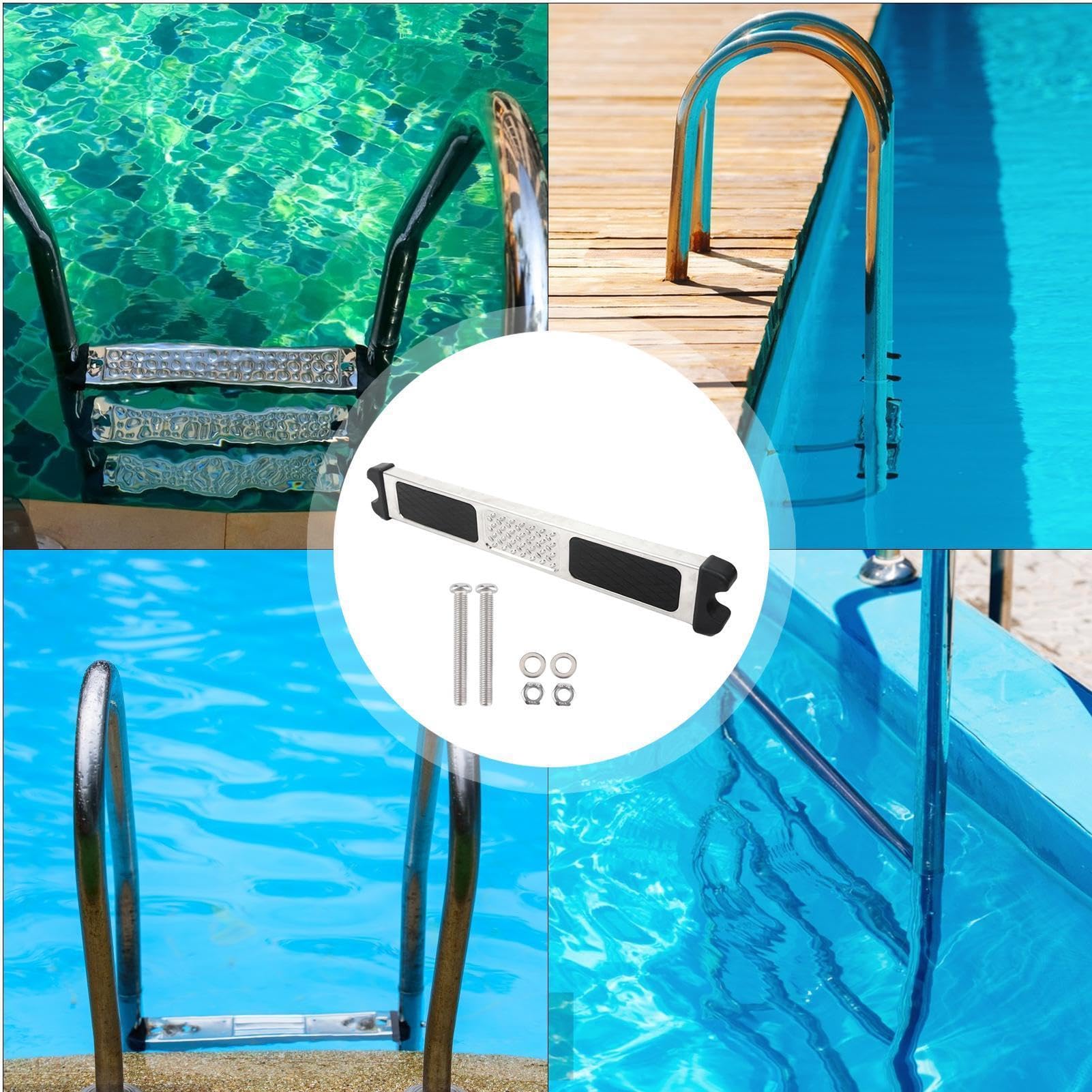 Schwimmbadleiter Stufen,4,8 cm Edelstahl mit Befestigungsbolzen | Poolleiter-Sprosse Stufe | für privaten und gewerblichen Gebrauch, Zuhause, Villa, Hotel, Resort, Wasserpark, Spa und Schwimmzentrum
