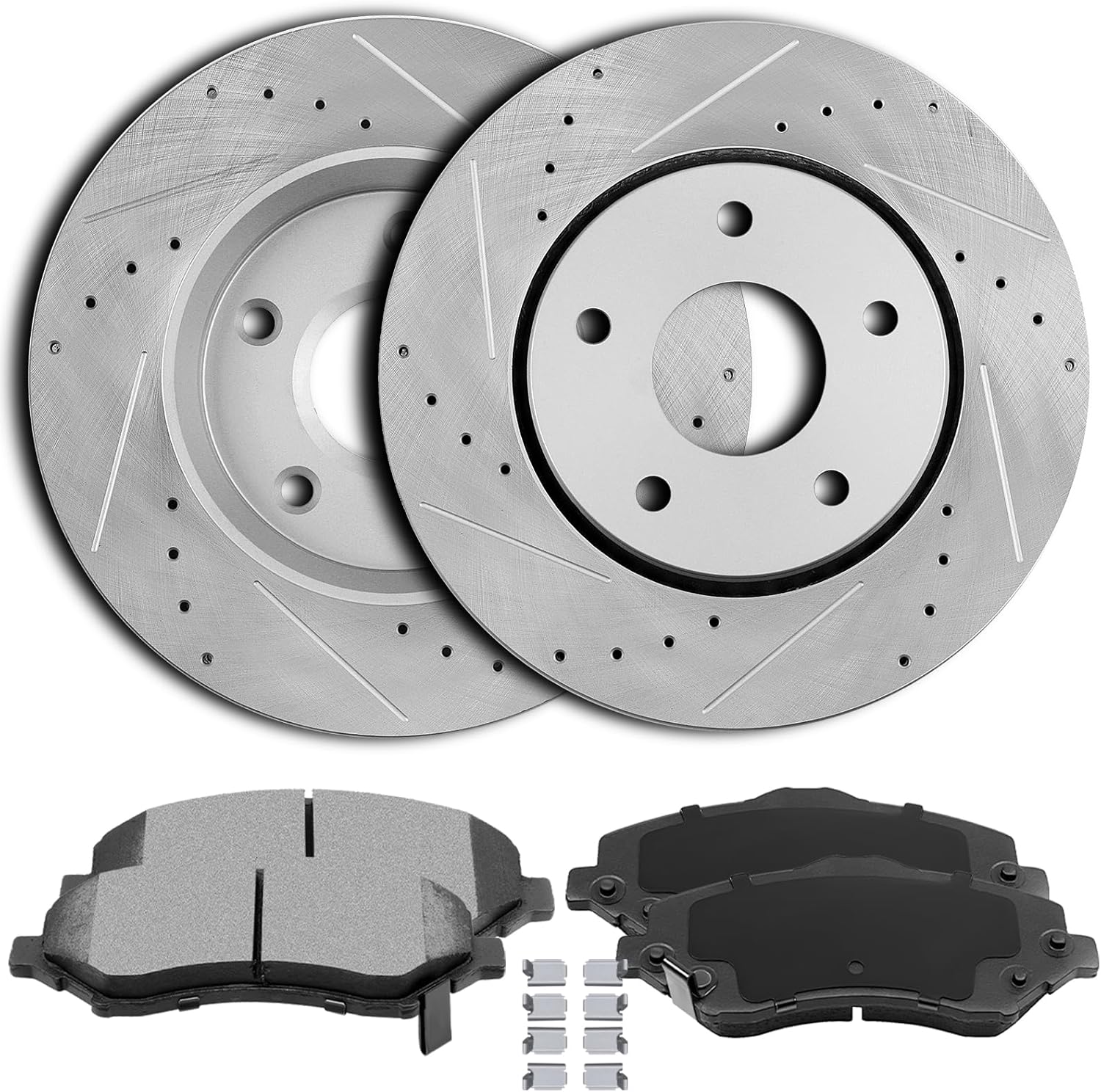 ECCPP Front Brake Pads and Rotors Kits Replacement for 2008-2016 for Chrysler Town Country, 2009-2013 for Dodge Journey, 2012-2015 for Ram C/V