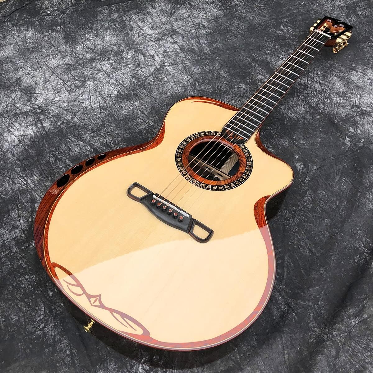 WJCRYPD All Solid Wood Acoustic Guitar, 41-inch Spruce top Rosewood Body guitarMusical Instruments Acoustic Guitar KitsAcoustic Steel-String Guitars SurongL (Size : 41 inches)