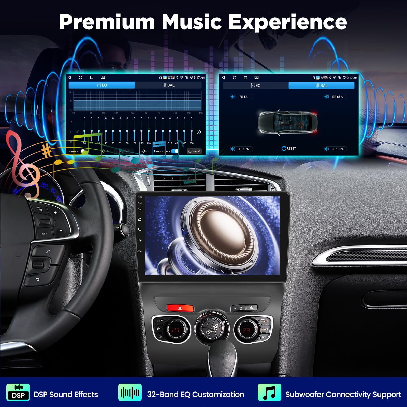 2+64GB Android Autoradio pour Citroën C4 II / DS4 / DS4 Crossback 2012-2018
