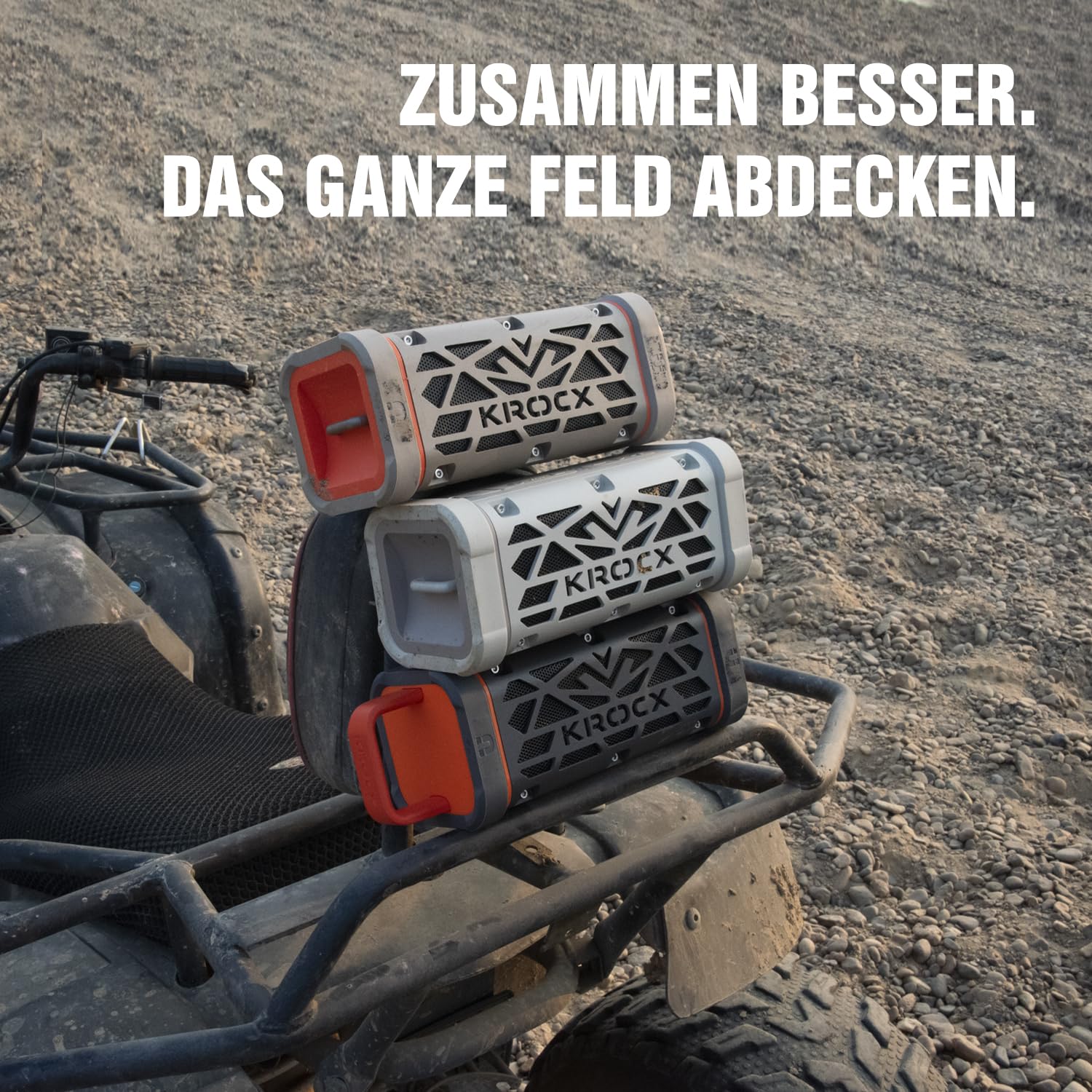 TRAVOR Aluminium Bluetooth Lautsprecher mit Magnet für Reise & Camping | TWS & Bass Boost für Camp, Garten BBQ & Outdoor-Momente, IP68 für Regen, Staub & Schmutz, 25 Std. Akku für Reise & Wasser