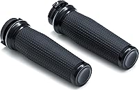 Vista 2 de Kuryakyn 5941 Empuñaduras de manillar trilladora para acelerador y embrague, control del acelerador de doble cable: motocicletas Harley-Davidson