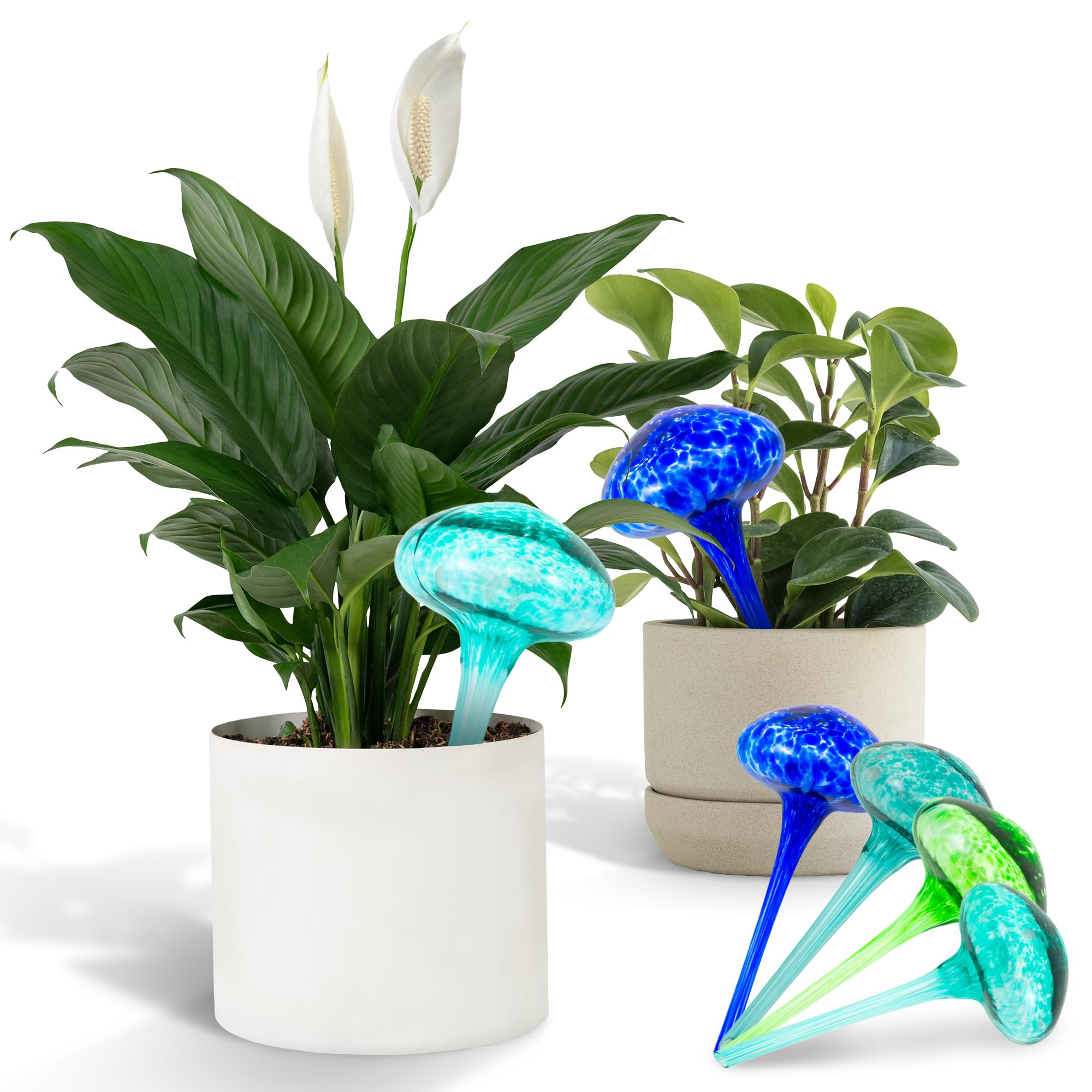 Mushroom Watering Globes - Plant Watering Devices - Plant Watering Globes - Self Watering Planter Insert - Watering Globes for Outdoor Plants - Self Watering Spikes