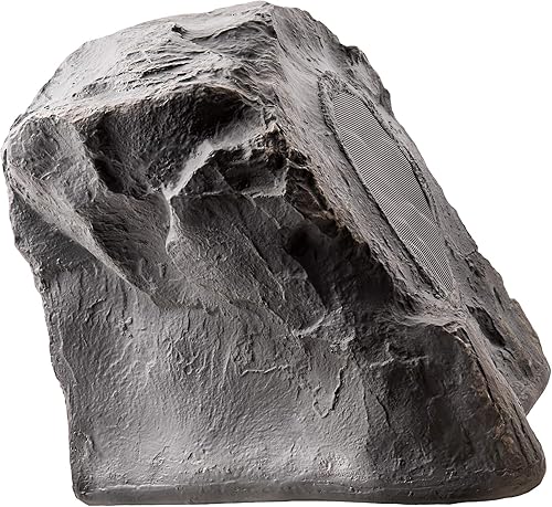 Miniatura 4 de OSD Audio 8" Altavoz para exteriores con forma de roca de alta fidelidad, diseño resistente a la intemperie, individual - Color pizarra RS850