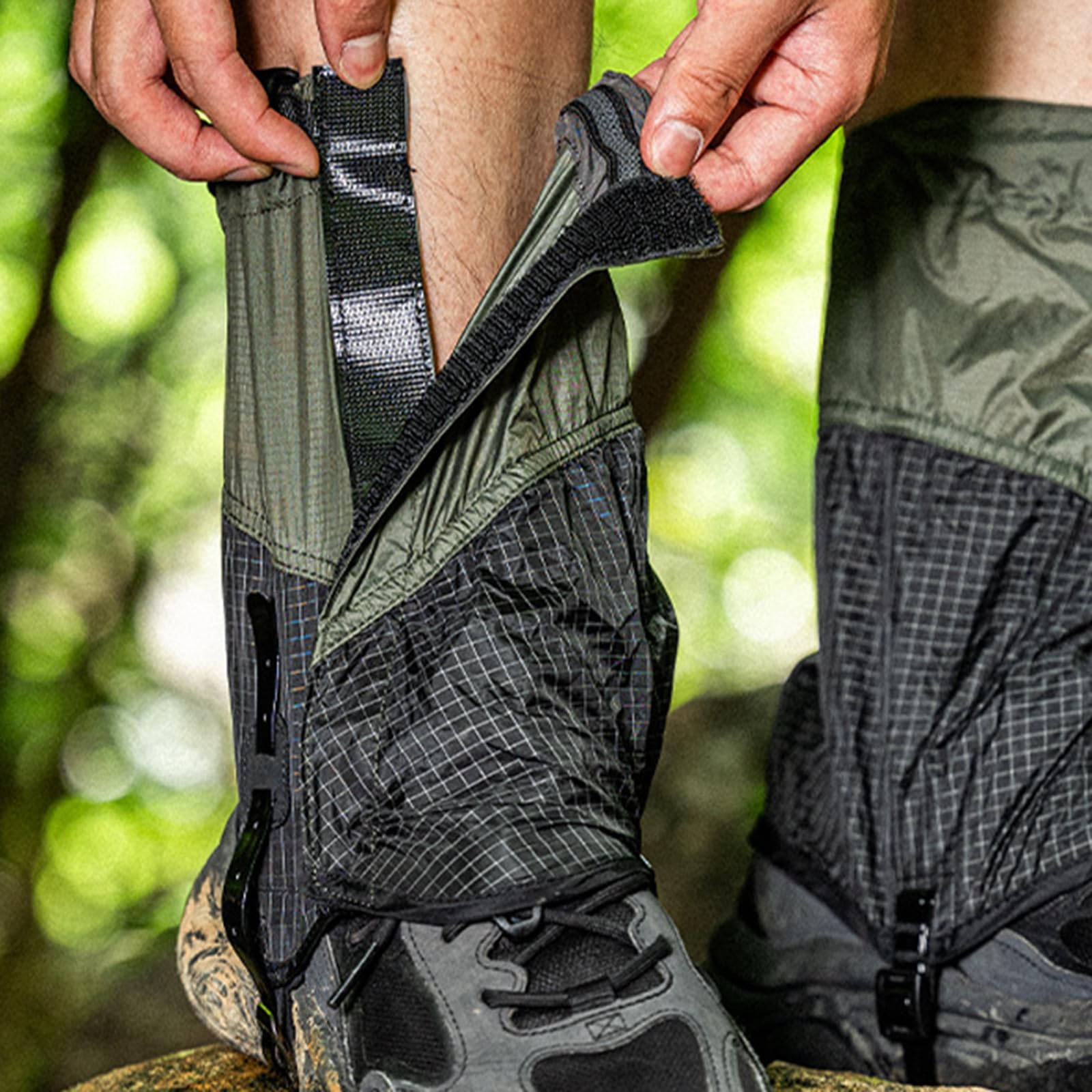 Guêtres de randonnée imperméables en nylon pour alpinisme, ski, cyclisme, activités de plein air avec crochet renforcé