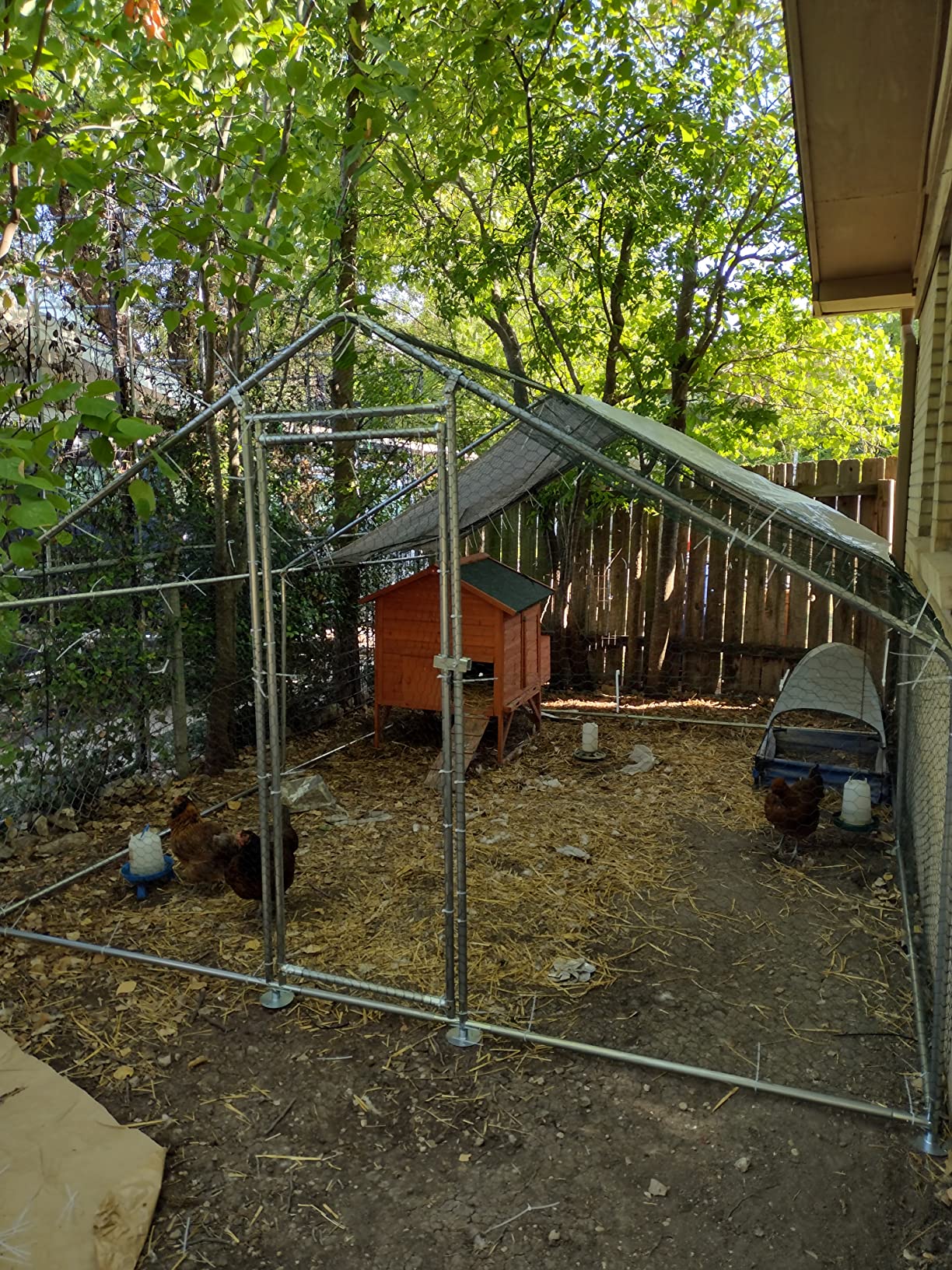 27/mo Finance Large Chicken Coop Walkin Metal Poultry Cage House Rabbits Habitat Cage Spire