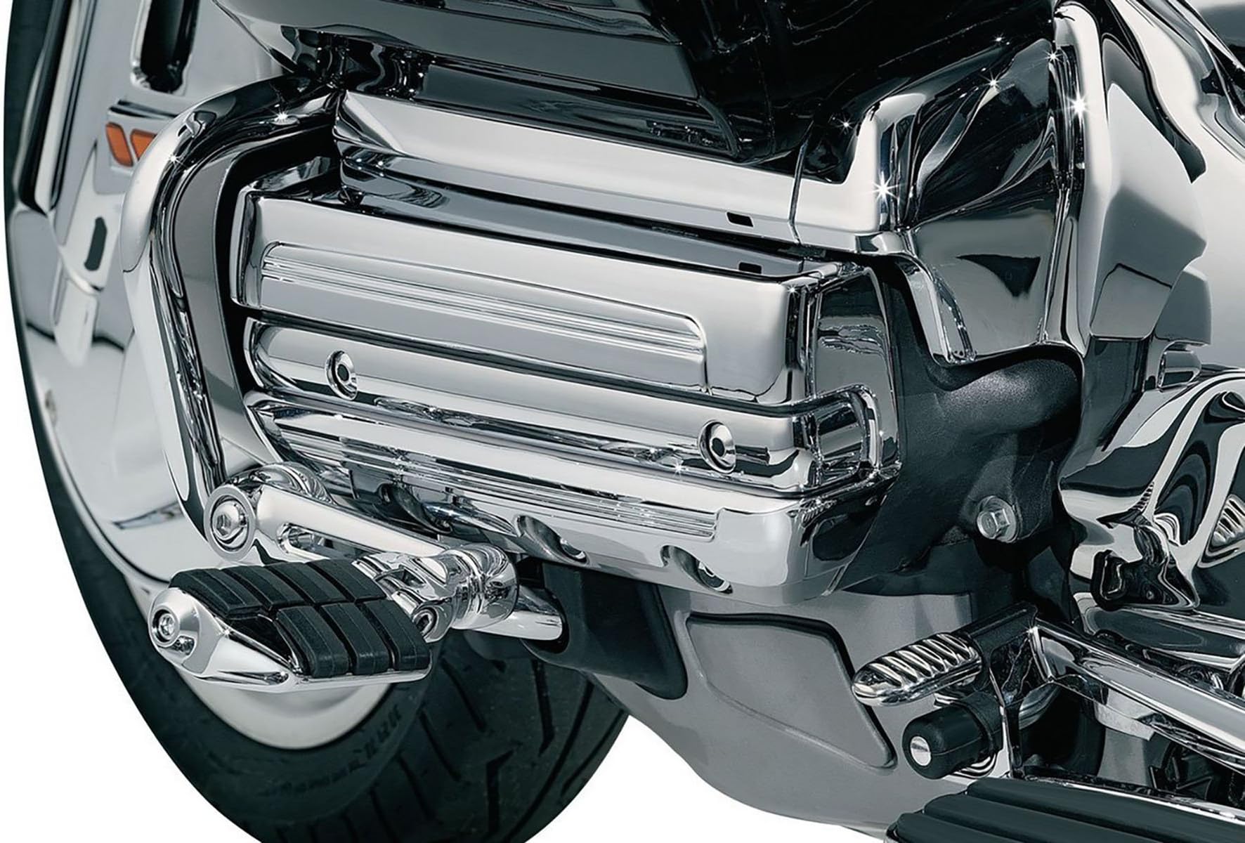 XMT-MOTO Motor Chrome Lighting Valve Covers Kit Fit for Honda Goldwing GL 1800 Trike 2001 2002 2003 2004 2005 2006 2007 2008 2009 2010 2012(Replaces : 3901)